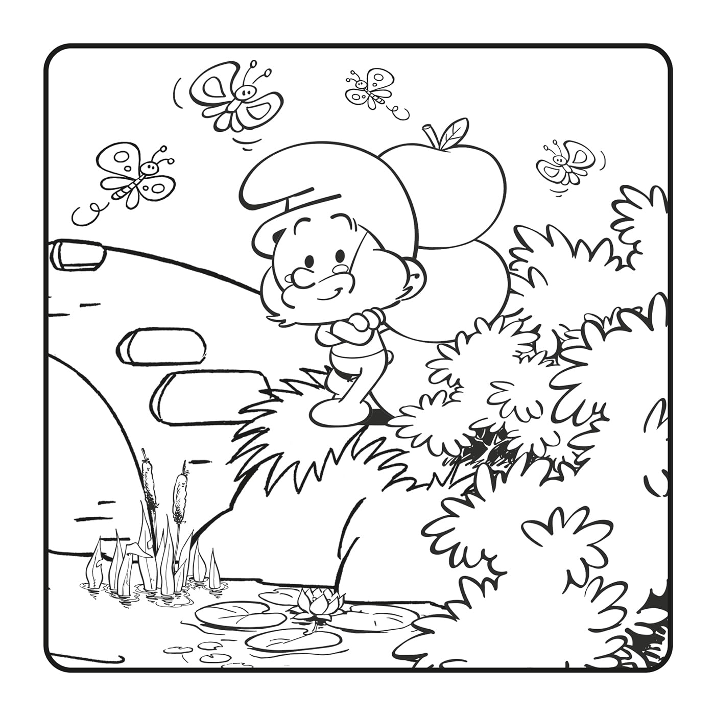 Smurfs Cozy Coloring Book | Cute Cartoon Coloring Pages | Printable PDF Coloring Book for Adults & Teens | Instant Digital Download