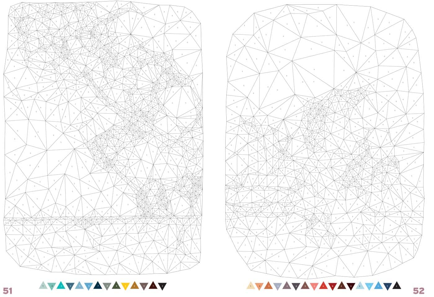 Mystery Coloring – Magic Triangles | Geometric Color-by-Code Art