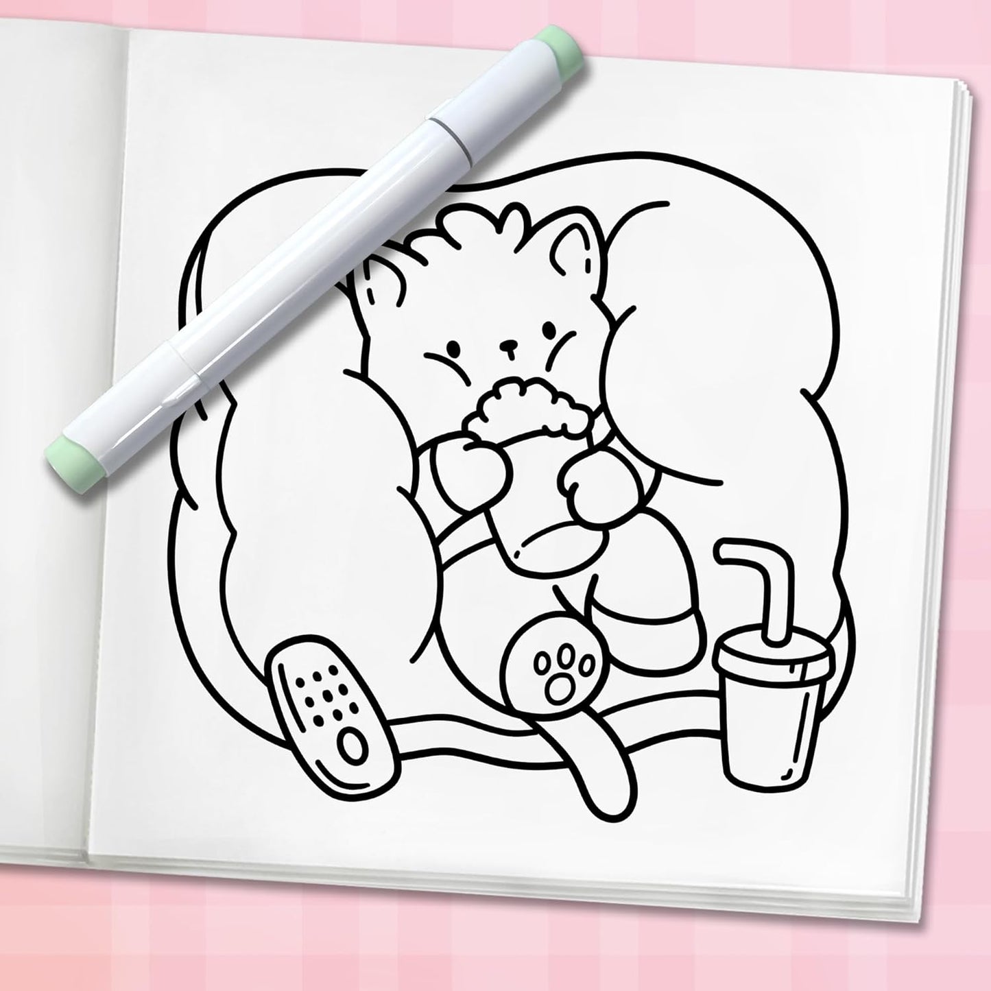 Cozy Animals: Bold and Easy Coloring Book for Adults and Teens with Cute and Simple Characters for Relaxation