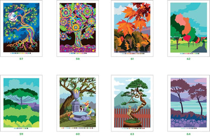 Mystery Color-by-Number – Trees of the World Coloring Book (PDF)