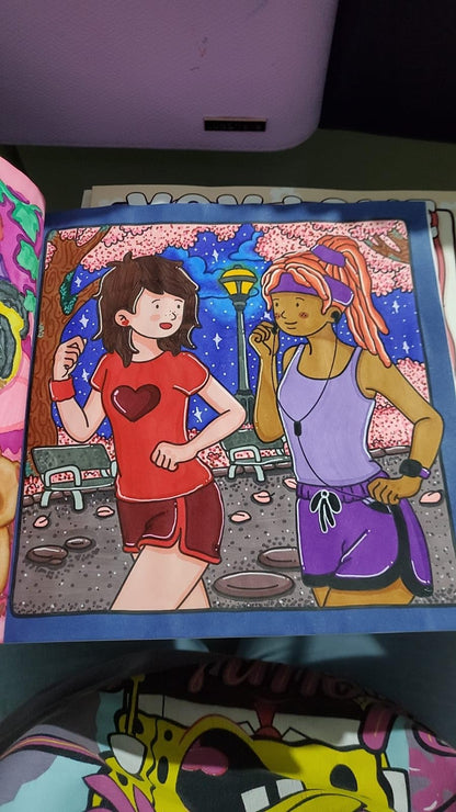 Girl Bestie: A Cute & Easy Coloring Book for Adults and Teens Featuring Friendship Moments and Beautiful Illustrations for Stress Relief