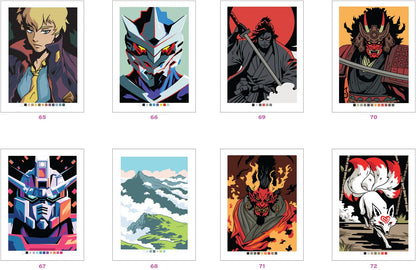 Mystery Coloring – Manga Edition | 100 Pages | Printable & iPad Coloring