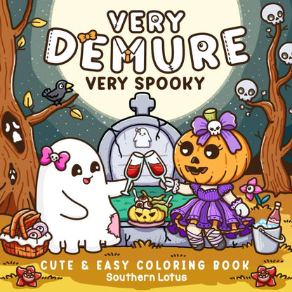 Very Demure, Very Spooky Coloring Book | Cute & Easy Halloween Pages for Kids