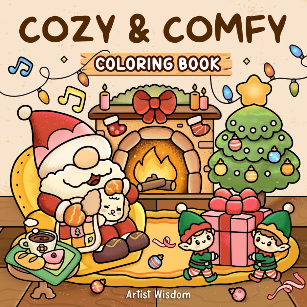 Cozy & Comfy Coloring Book | Relaxing Holiday Pages for All Ages
