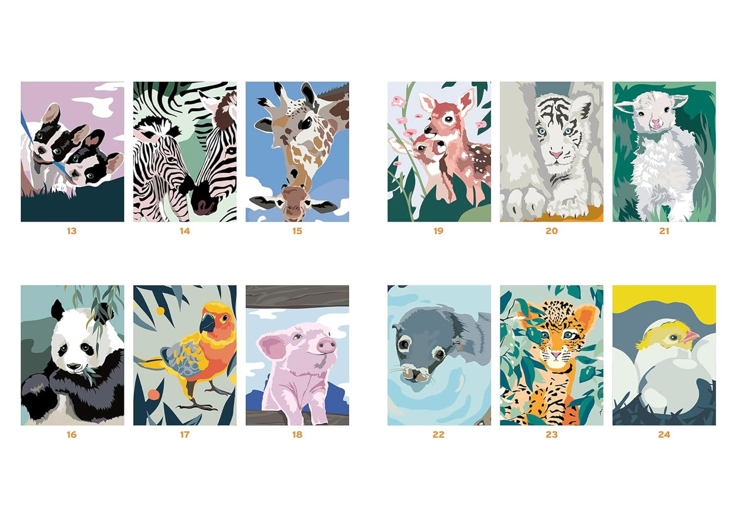 Mystery Color-by-Number – Adorable Animals Coloring Book (PDF)