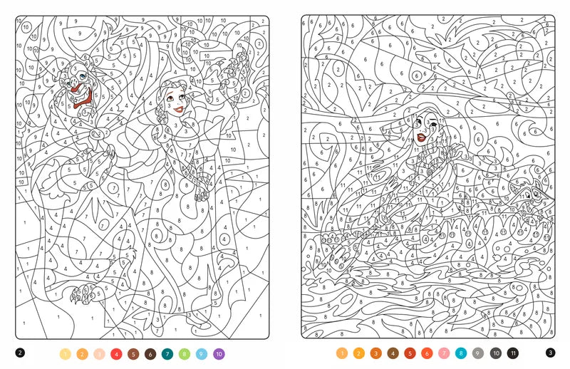 Disney Princesses Magic Mystery Coloring Book (PDF Download | Color-by-Number for Kids 7+)