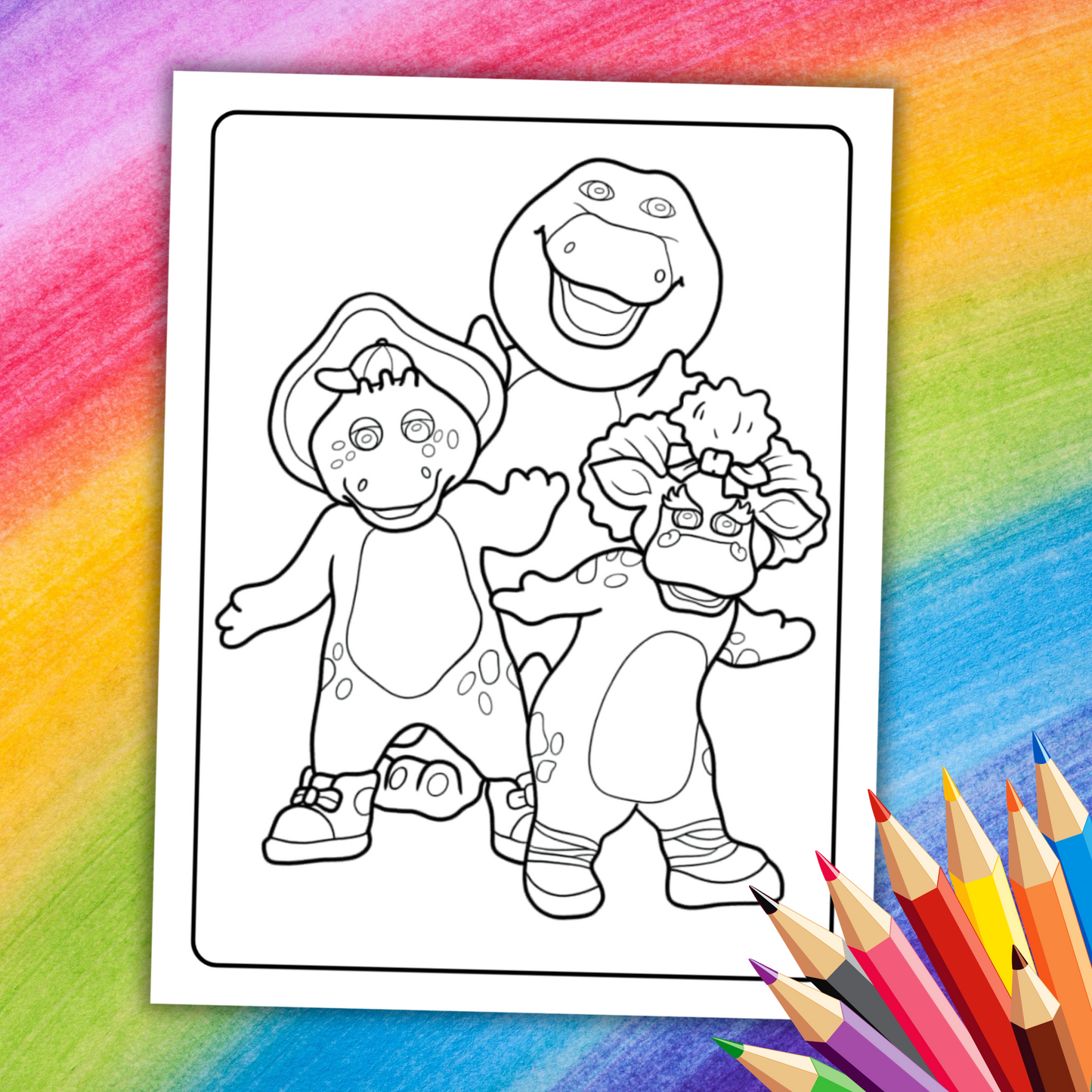 Barney Coloring Book | 19 Printable Pages of Fun & Friendship