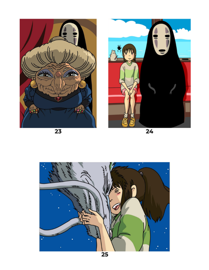 Mix Anime Cartoons Mystery Coloring Book PDF | Digital Download Color by Number Pages