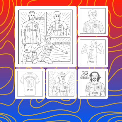 Barcelona 2025 Coloring Book | Football Stars Edition (PDF Download)