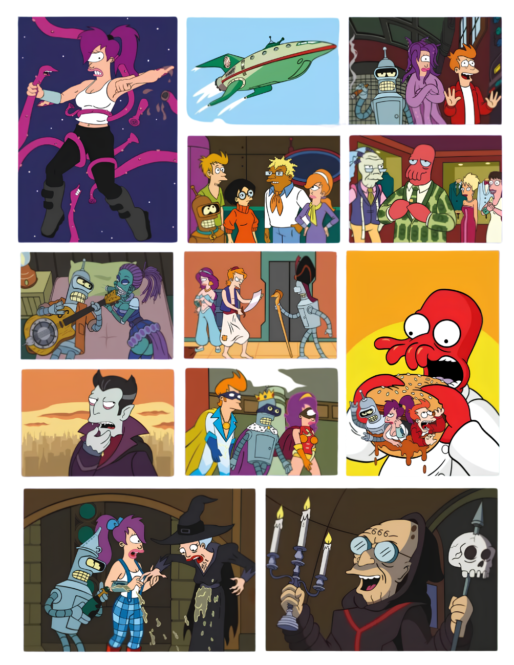 Futurama Mystery Color by Number Coloring Book | Cartoon Coloring Pages | Printable PDF | Digital Download