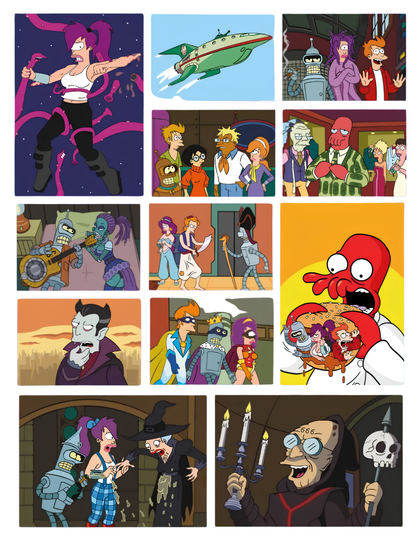 Futurama Mystery Color by Number Coloring Book | Cartoon Coloring Pages | Printable PDF | Digital Download