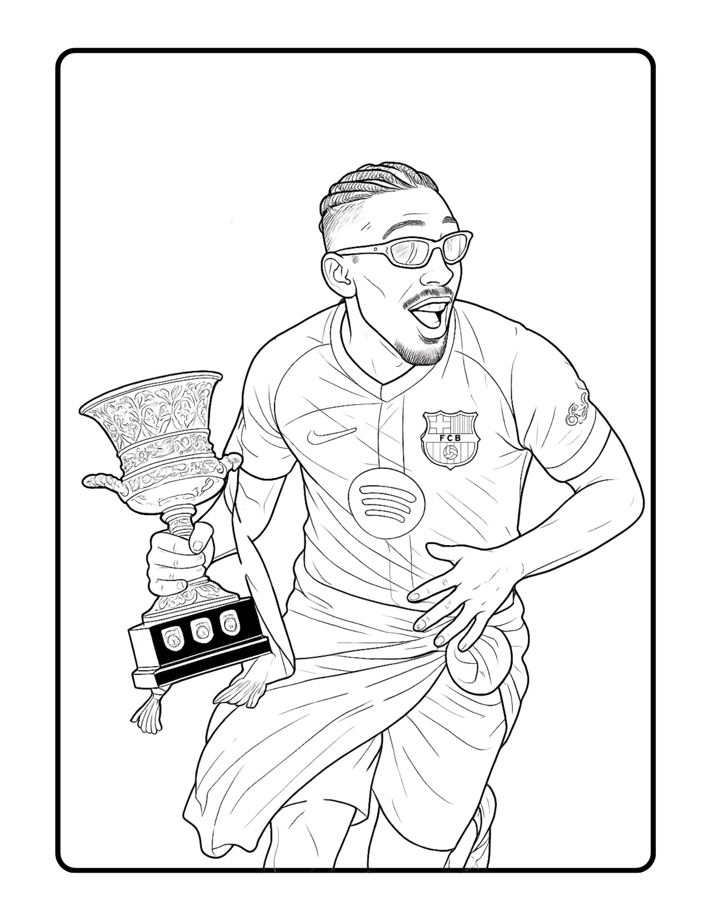 FC Barcelona Coloring Book | Printable PDF for Football Fans