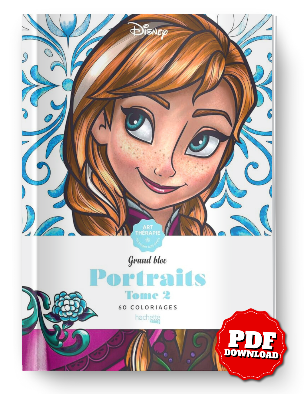Disney Portraits – Volume 2 | Grand Coloring Block (60 Pages)