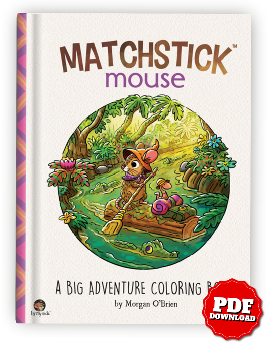 Matchstick Mouse – A Big Adventure Coloring Book (Printable PDF & iPad Coloring Version)