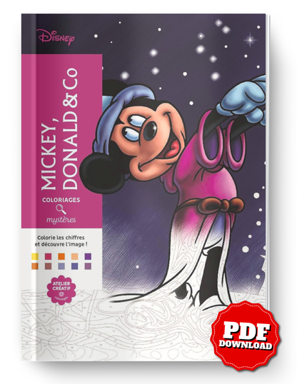 Disney Mickey, Donald & Friends – Mystery Color by Number Coloring Book (PDF)