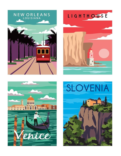 Amazing Travel Mystery Coloring Book | 40 Mystery Coloring Pages | Color by Number | Printable PDF | Digital Download