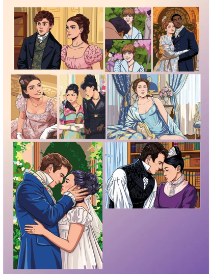 Bridgerton Mystery Color By Number Book | Printable PDF | Color by Number | Instant Digital Download