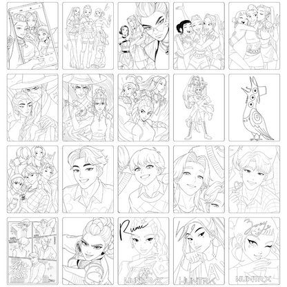 K-Pop Demon Hunters Coloring Book | 30 Printable Pages for Kids & Teens