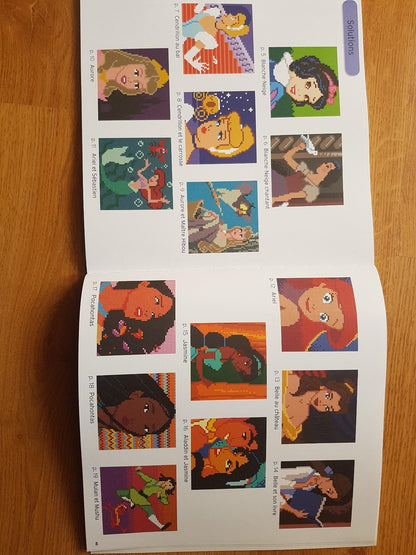 Disney Princesses & Fairies – Magic Squares Pixel Art Coloring Book