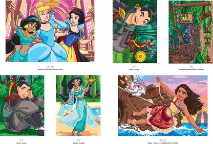 Coloriages mystères Disney - Princesses Tome 2: Colorie les chiffres et découvre l'image