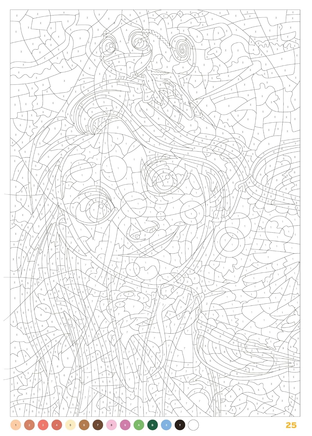 Disney Mystery Portraits Coloring Book | Color-by-Number | 100 Pages | Printable PDF
