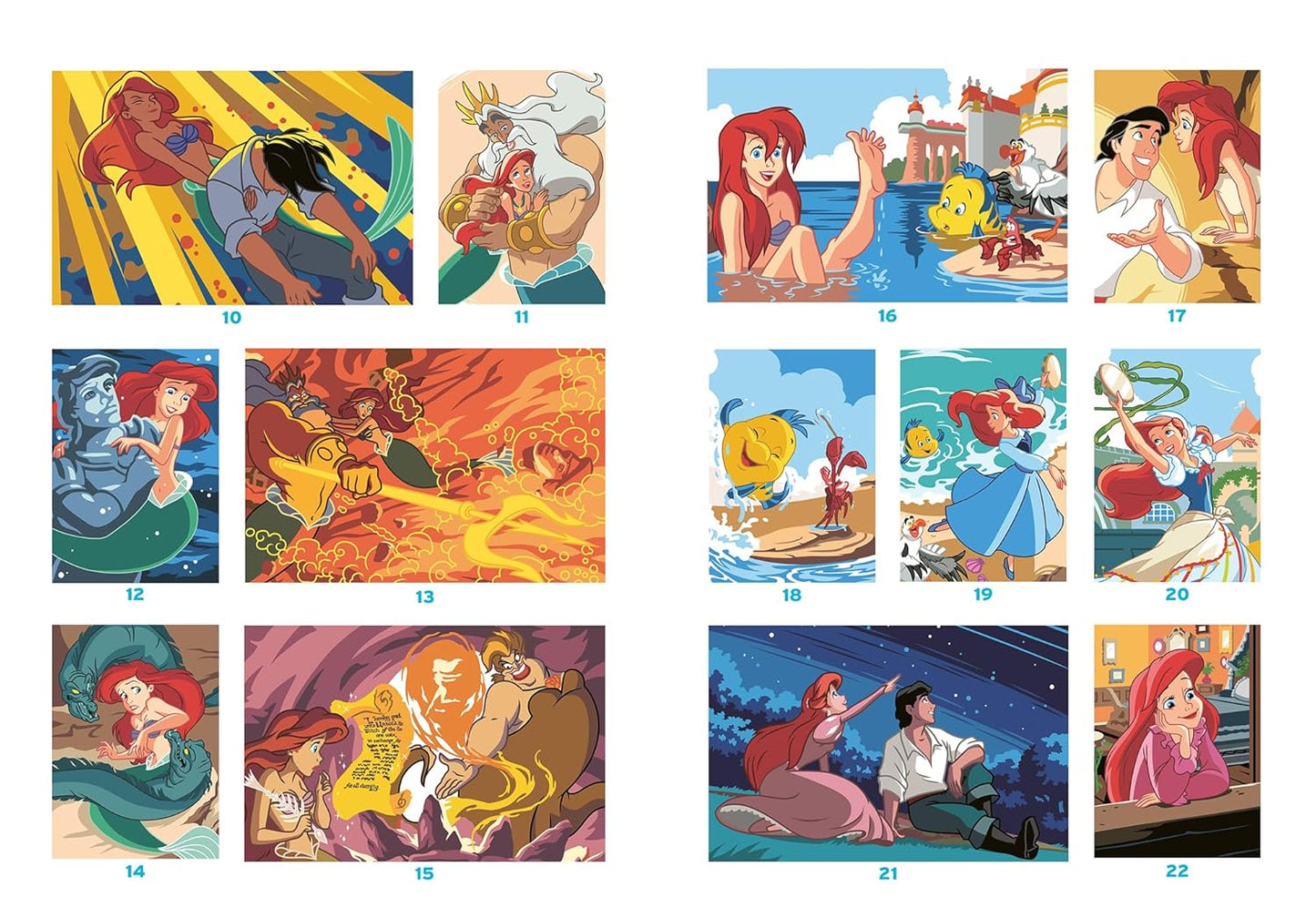 Disney Color by Number – The Little Mermaid | Printable PDF & iPad Coloring Book (50 Pages)