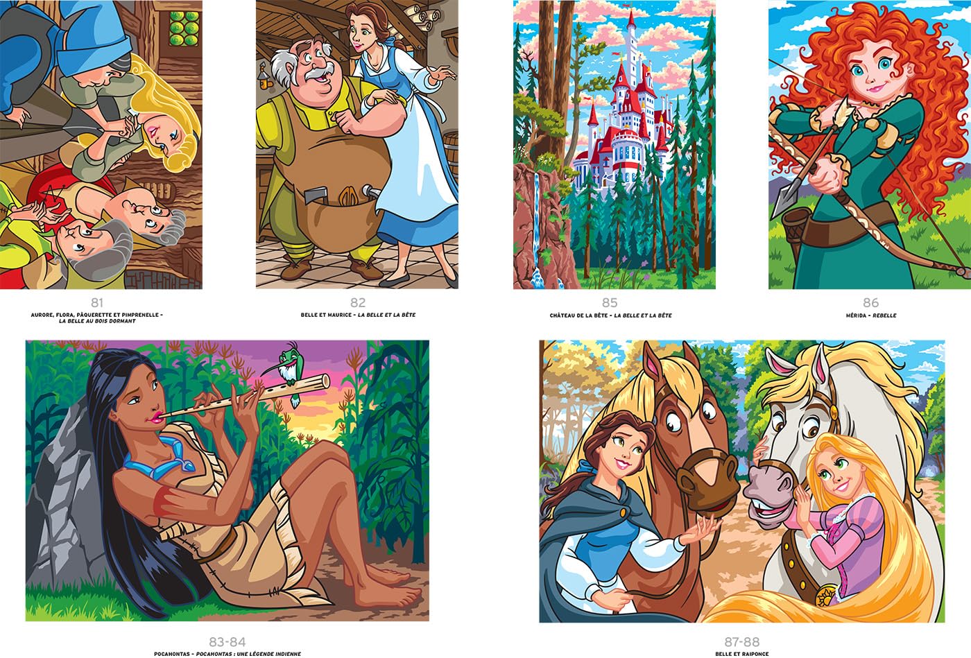 Coloriages mystères Disney - Princesses Tome 2: Colorie les chiffres et découvre l'image