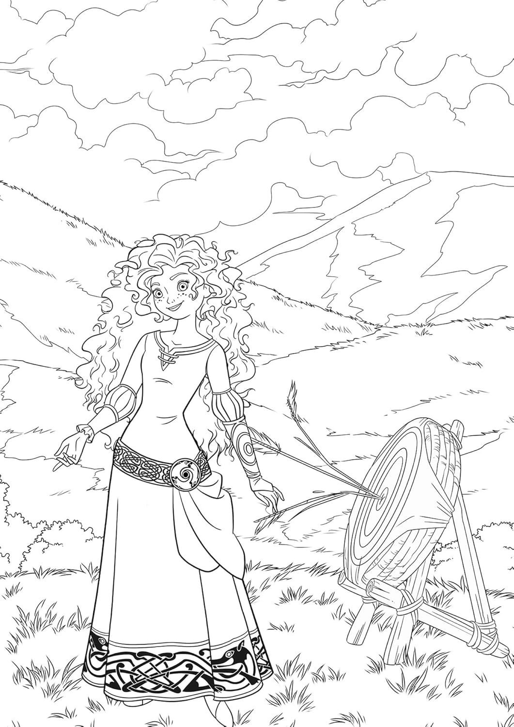 Princess Fashion – Dresses & Costumes Coloring Book (45 Pages)