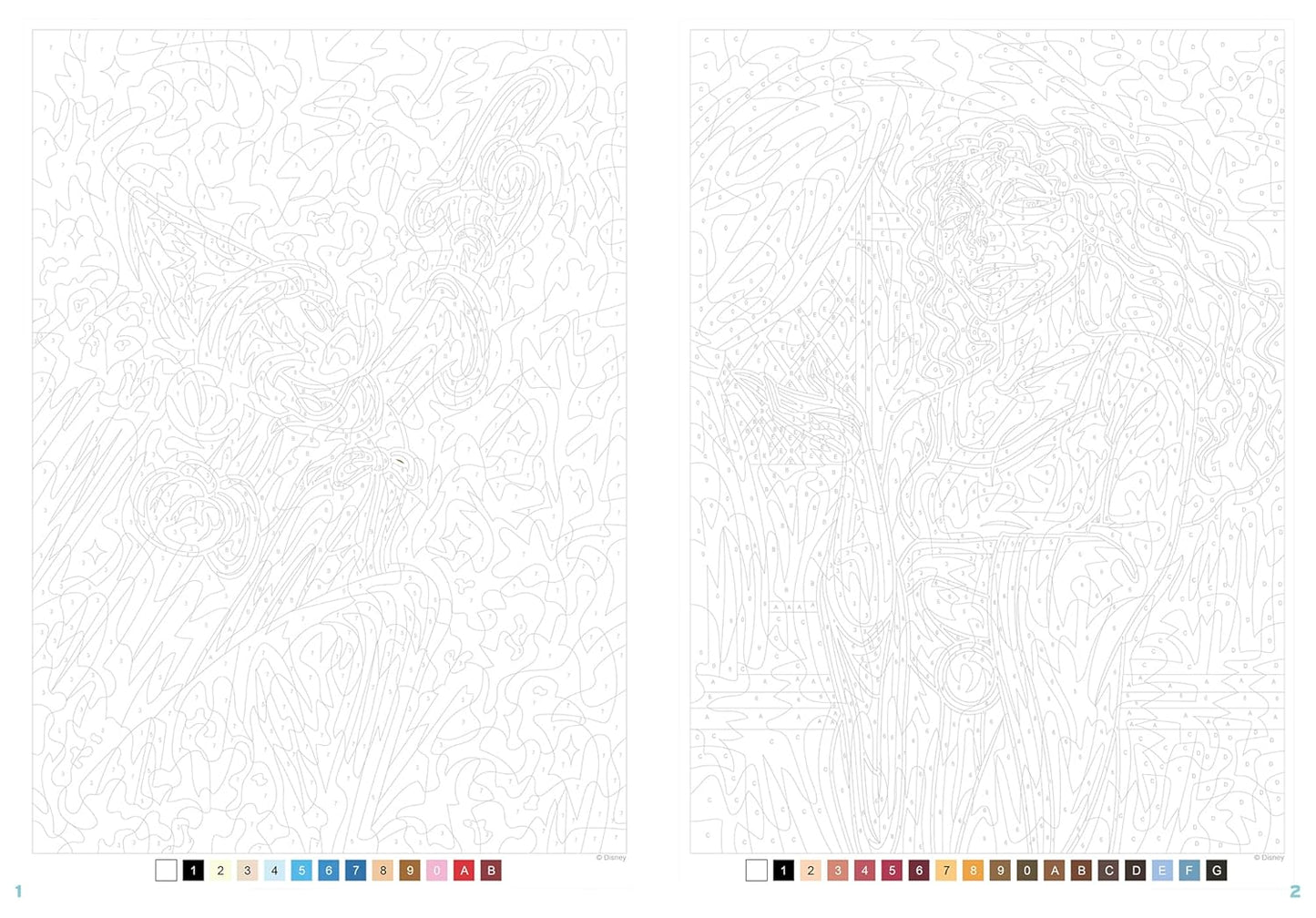 Disney Mystery Coloring – Fairies, Wizards & Magicians – Color by Number Book – Digital Download