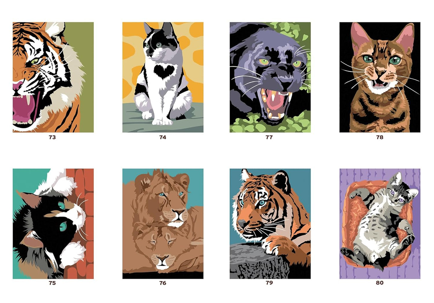 Cats & Felines Color by Number Book PDF – 100 Mystery Coloring Pages for Adults & Teens | Printable & iPad Coloring