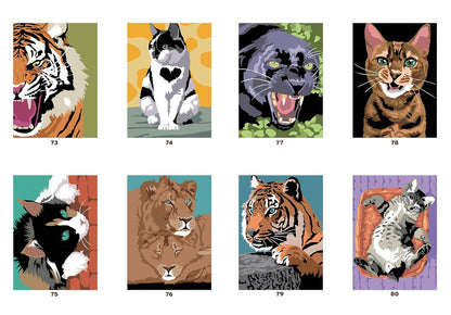 Cats & Felines Color by Number Book PDF – 100 Mystery Coloring Pages for Adults & Teens | Printable & iPad Coloring