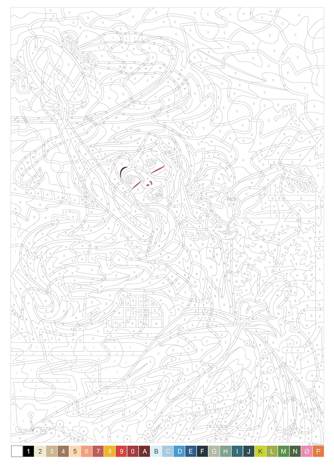 Disney Color by Number – The Little Mermaid | Printable PDF & iPad Coloring Book (50 Pages)