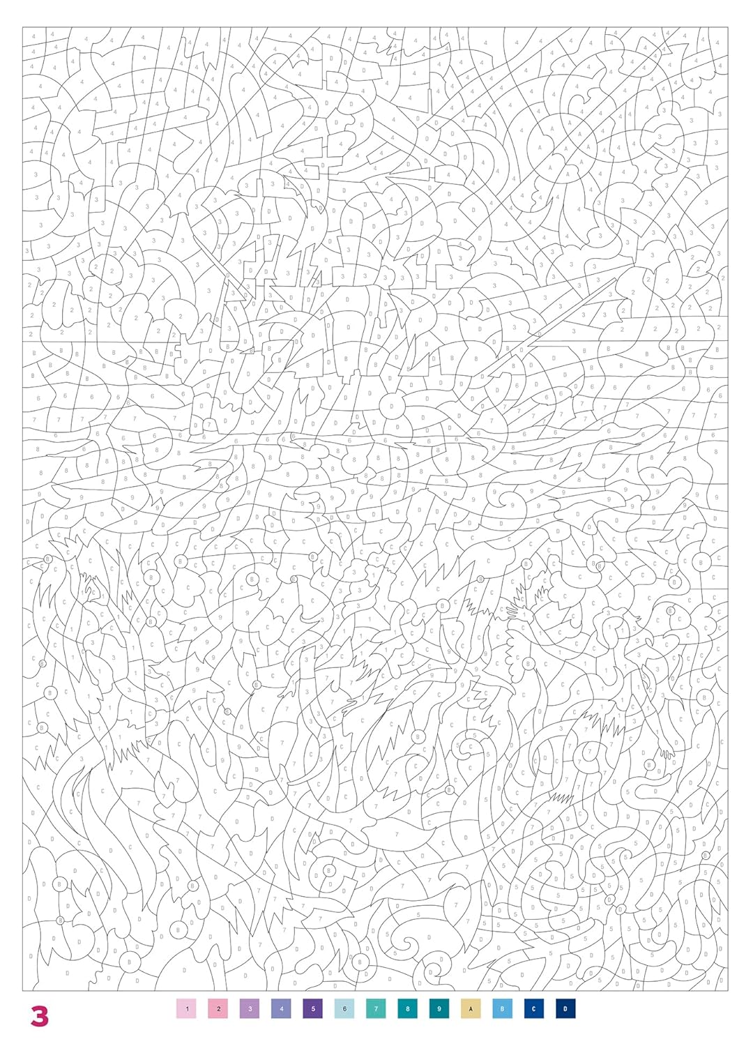 Mystery Color-by-Number – Fairy Tales Coloring Book (PDF)