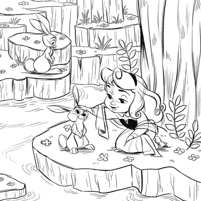 Little Dolls – Art Therapy Coloring Book | Soft & Dreamy Square Coloring Pages for Relaxation (PDF Download)