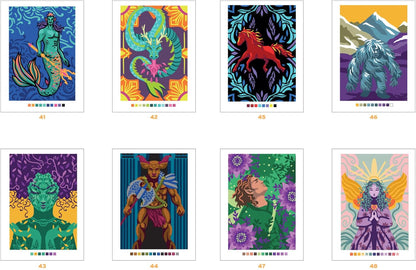 Mystery Color-by-Number – Fantastic Animals & Mythical Creatures Coloring Book (PDF)