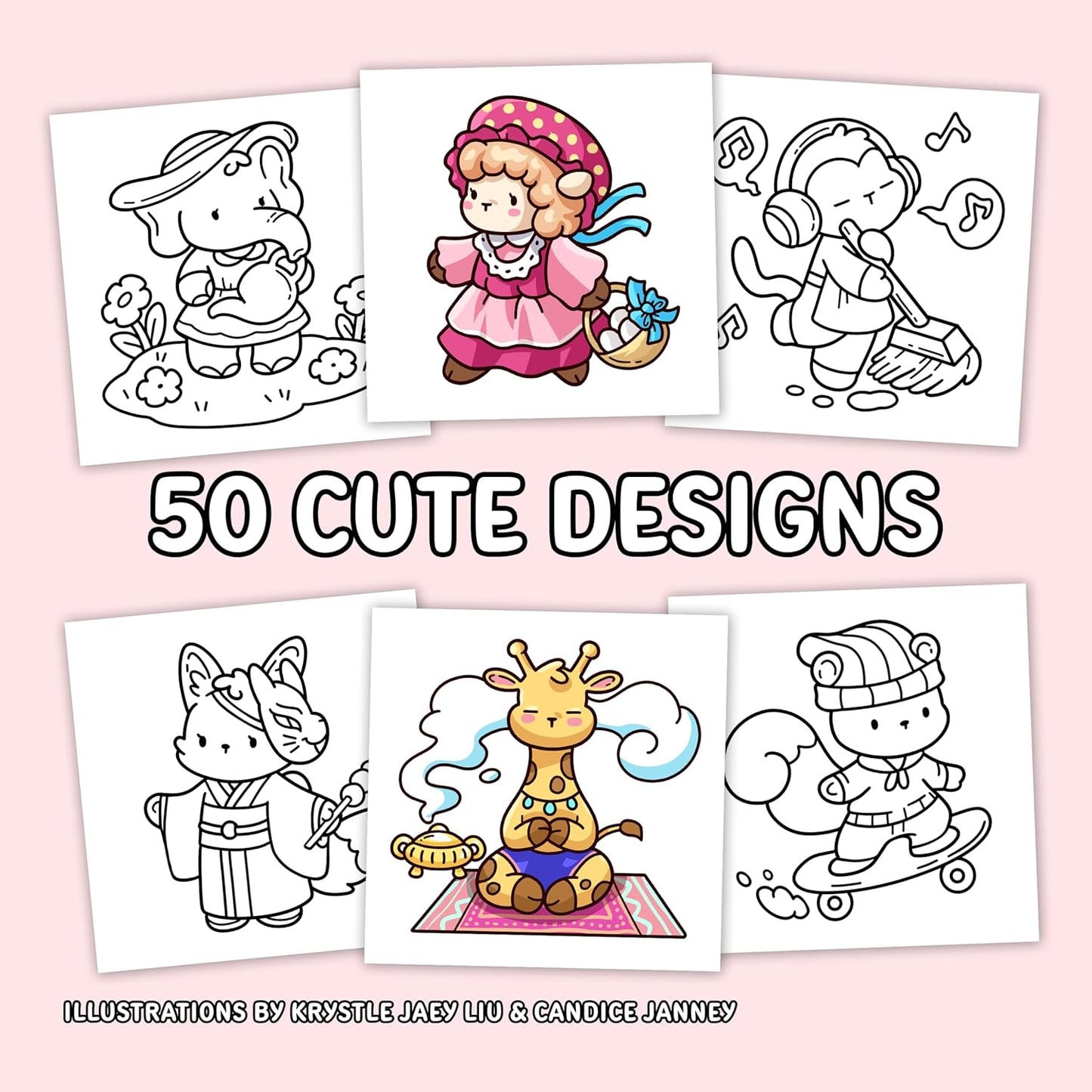 Cozy Animals: Bold and Easy Coloring Book for Adults and Teens with Cute and Simple Characters for Relaxation