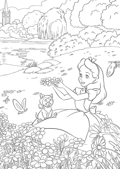Disney Springtime – Grand Coloring Block (60 Pages)