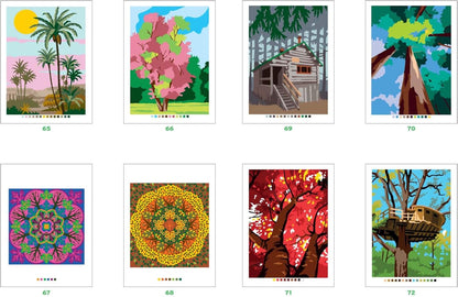 Mystery Color-by-Number – Trees of the World Coloring Book (PDF)