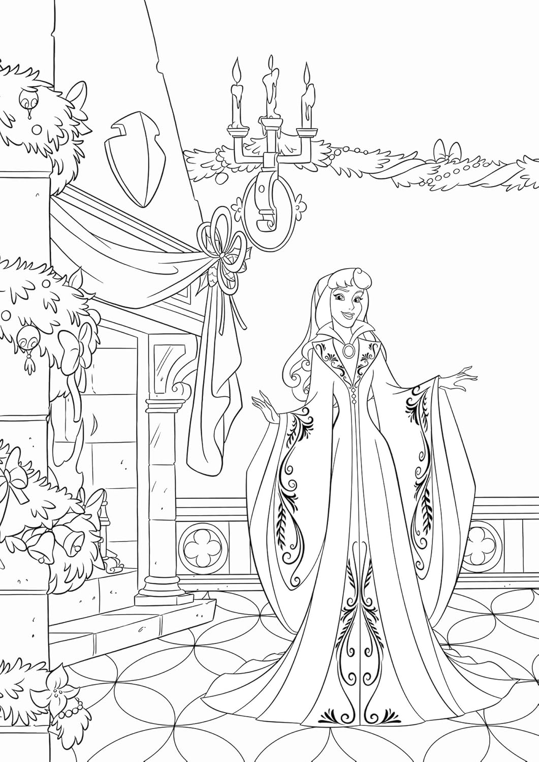 Princess Fashion – Dresses & Costumes Coloring Book (45 Pages)