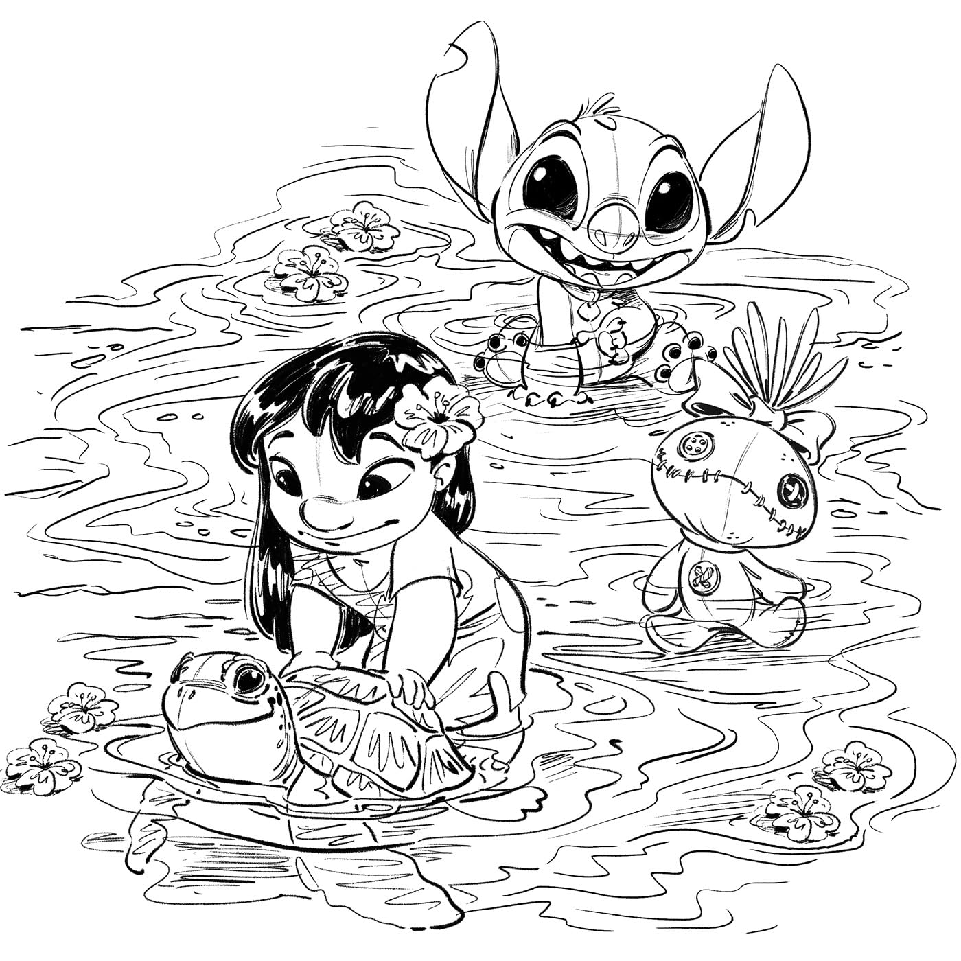 Little Dolls – Art Therapy Coloring Book | Soft & Dreamy Square Coloring Pages for Relaxation (PDF Download)