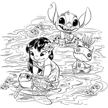 Little Dolls – Art Therapy Coloring Book | Soft & Dreamy Square Coloring Pages for Relaxation (PDF Download)