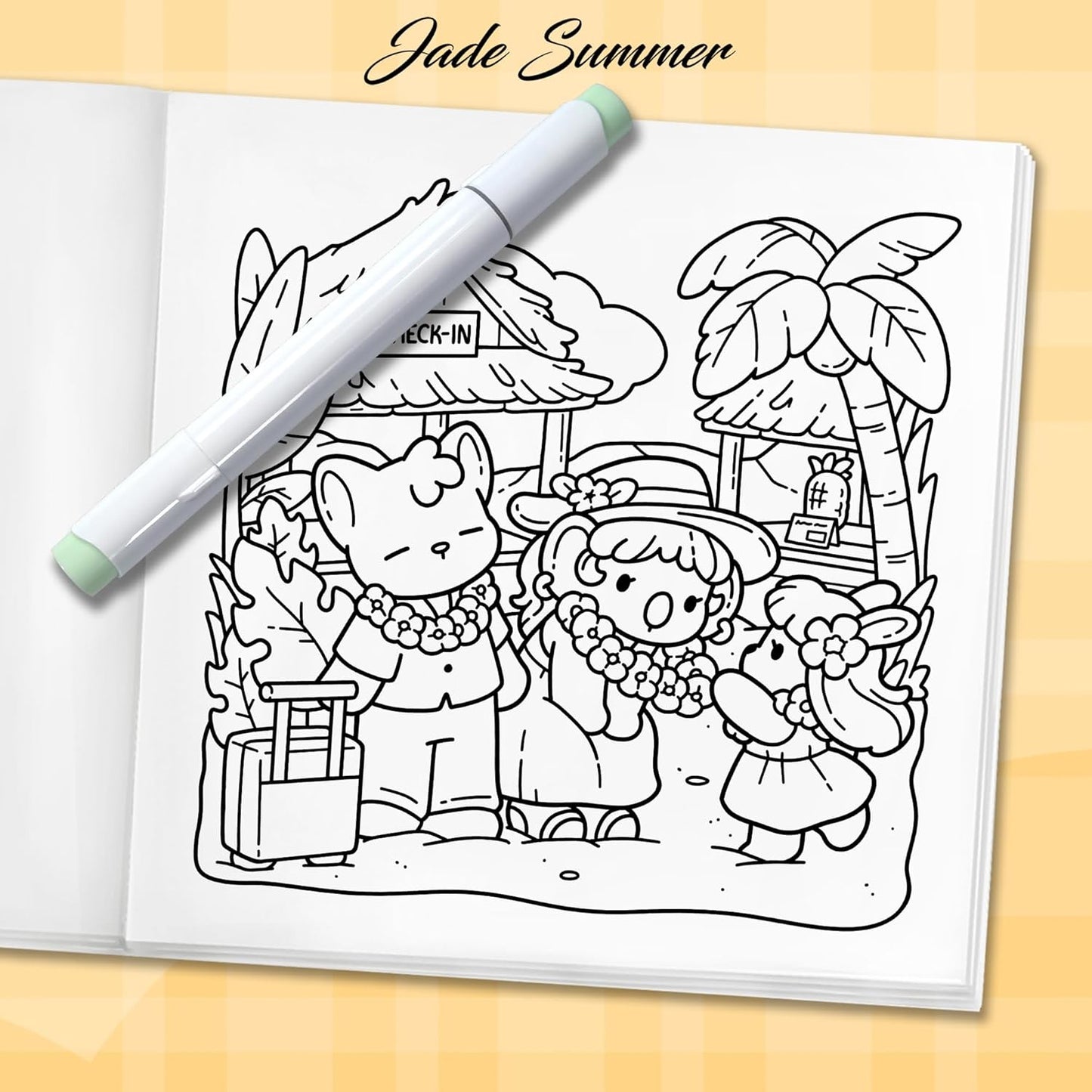 Cozy Hawaii: Cute Coloring Book for Adults and Teens with Charming Characters and Easy-to-Color Tropical Scenes for Relaxation