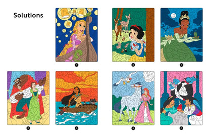 Disney Princesses Magic Mystery Coloring Book (PDF Download | Color-by-Number for Kids 7+)