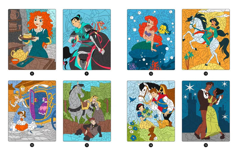 Disney Princesses Magic Mystery Coloring Book (PDF Download | Color-by-Number for Kids 7+)