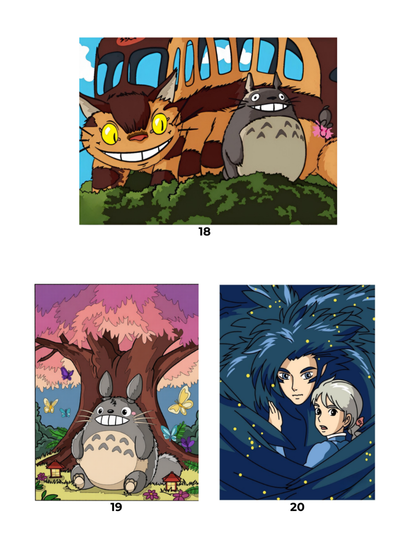 Mix Anime Cartoons Mystery Coloring Book PDF | Digital Download Color by Number Pages