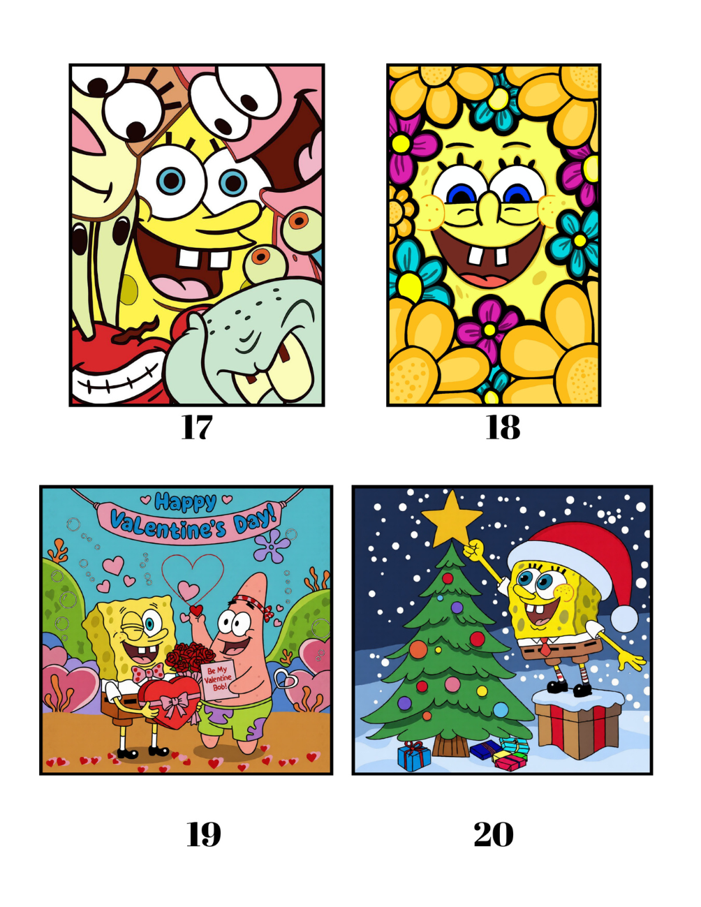 SpongeBob Mystery Coloring Book (PDF) – Color by Number Printable for Kids & Adults