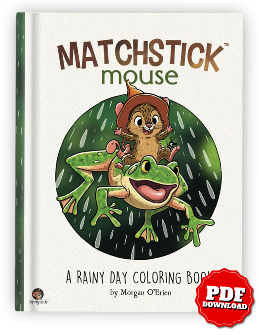 Matchstick Mouse – A Rainy Day Coloring Book (Printable PDF & iPad Coloring Version)
