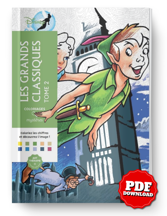 Disney Great Classics – Volume 2 | Mystery Color-by-Number Coloring Book (PDF Download)