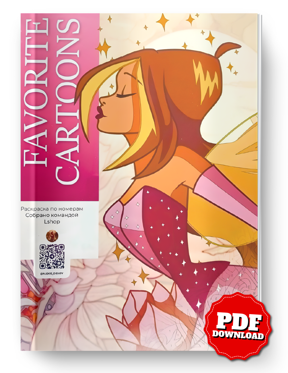 Favorite Cartoons Fairy Mystery Coloring Book | Color by Number | Printable PDF & iPad Pages