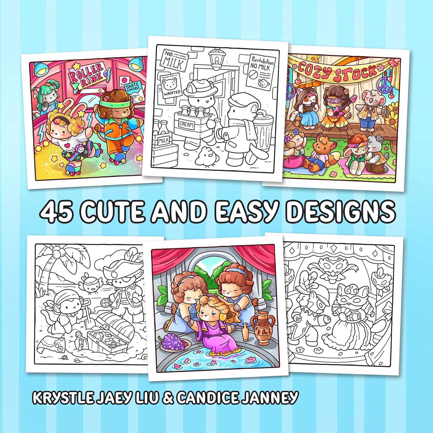 Cozy Eras 2: Cute Coloring Book for Adults and Teens with Charming Characters and Easy-to-Color Nostalgic Scenes for Relaxation